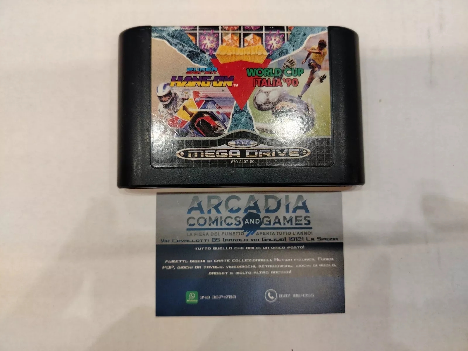 Mega Games 1 Columns Super Hang On World Cup Mega Drive PAL Loose Solo Cartuccia